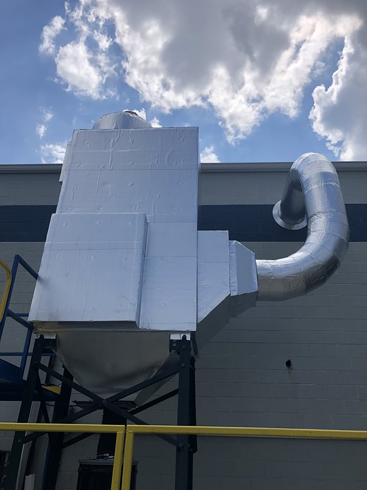 BAM Inc Ductwork exposed to weather